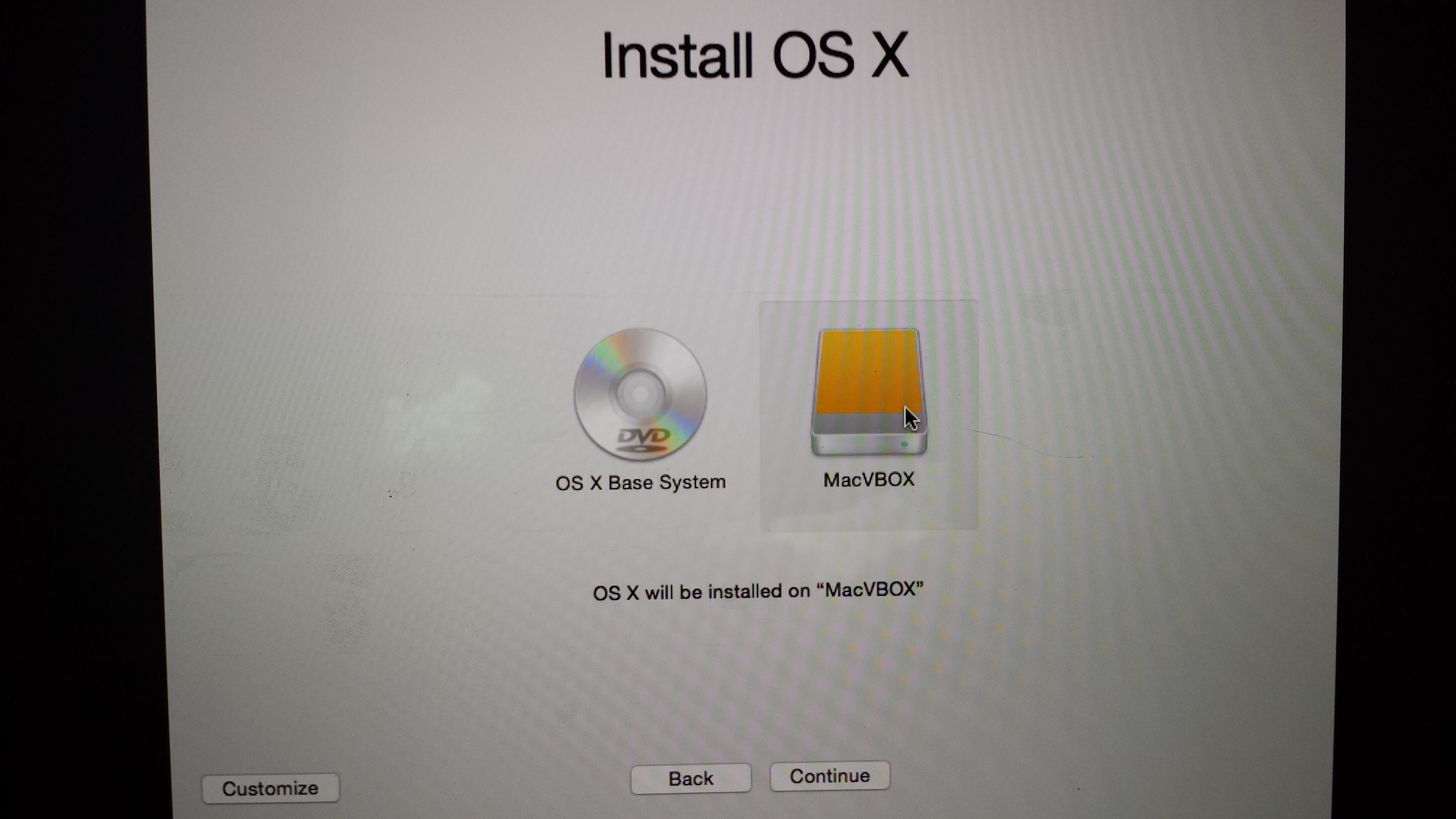 i need a mac os x boot disk for vmbox